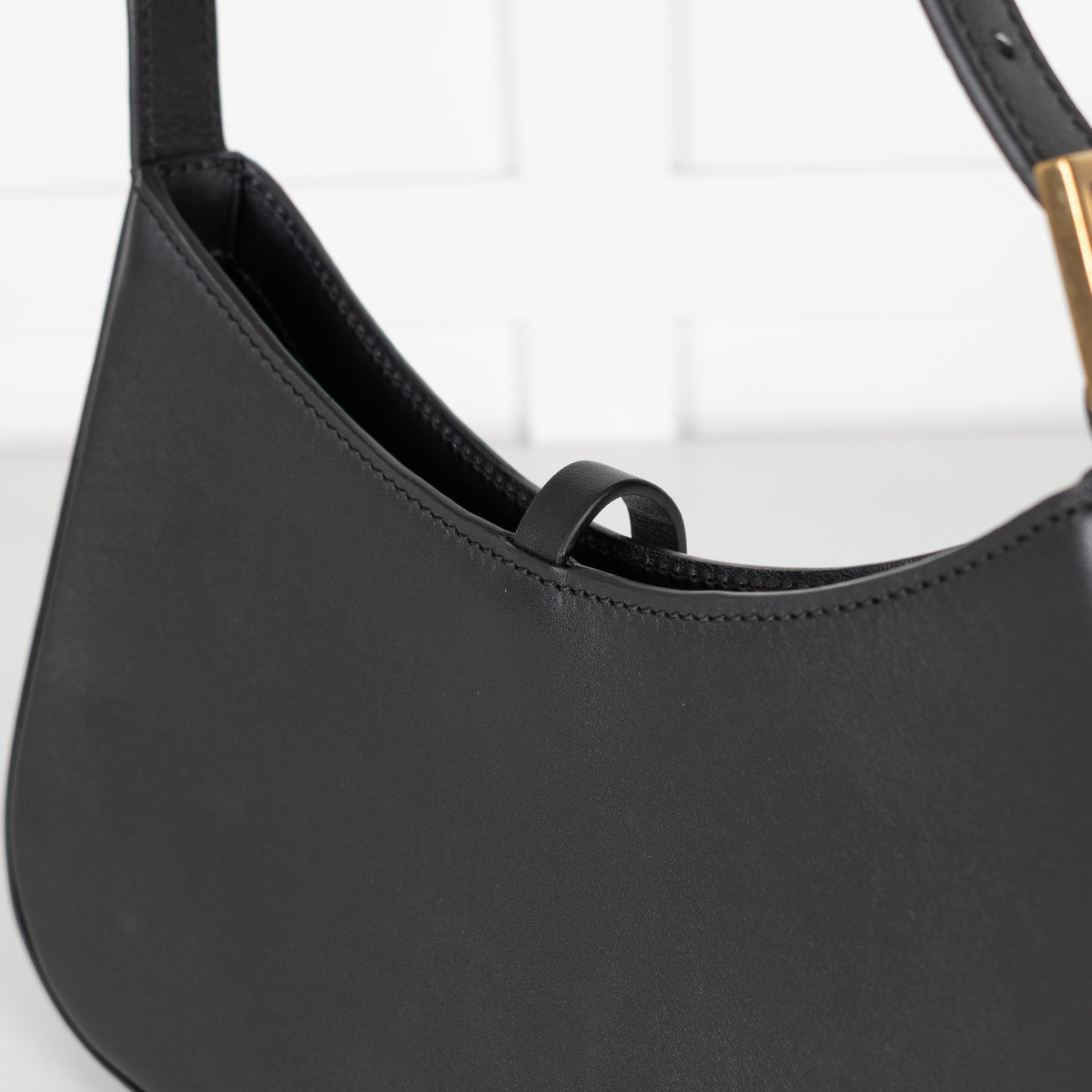 DeMellier Tokyo Striped Shoulder Bag Black