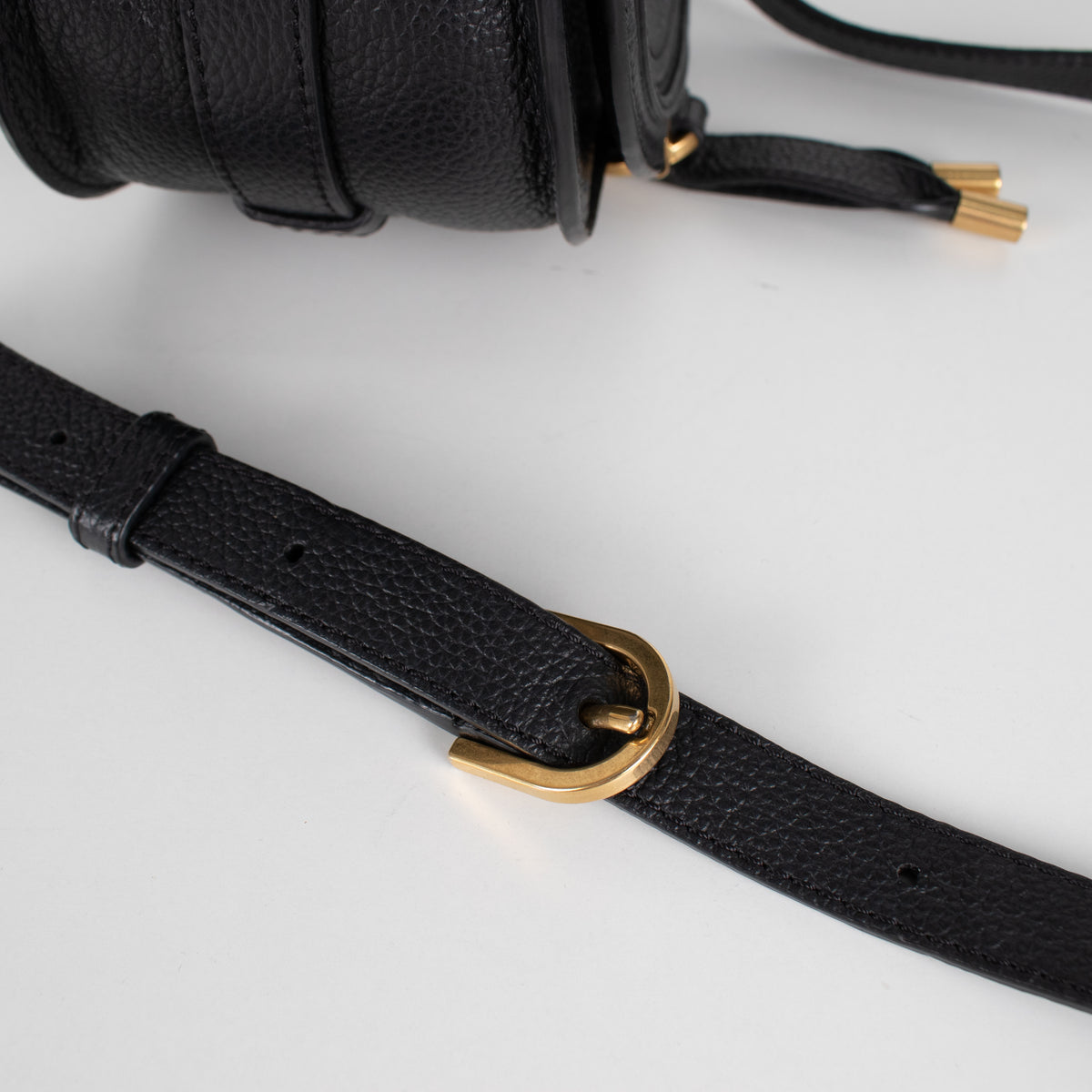 Chloe Black Leather Small Marcie Crossbody