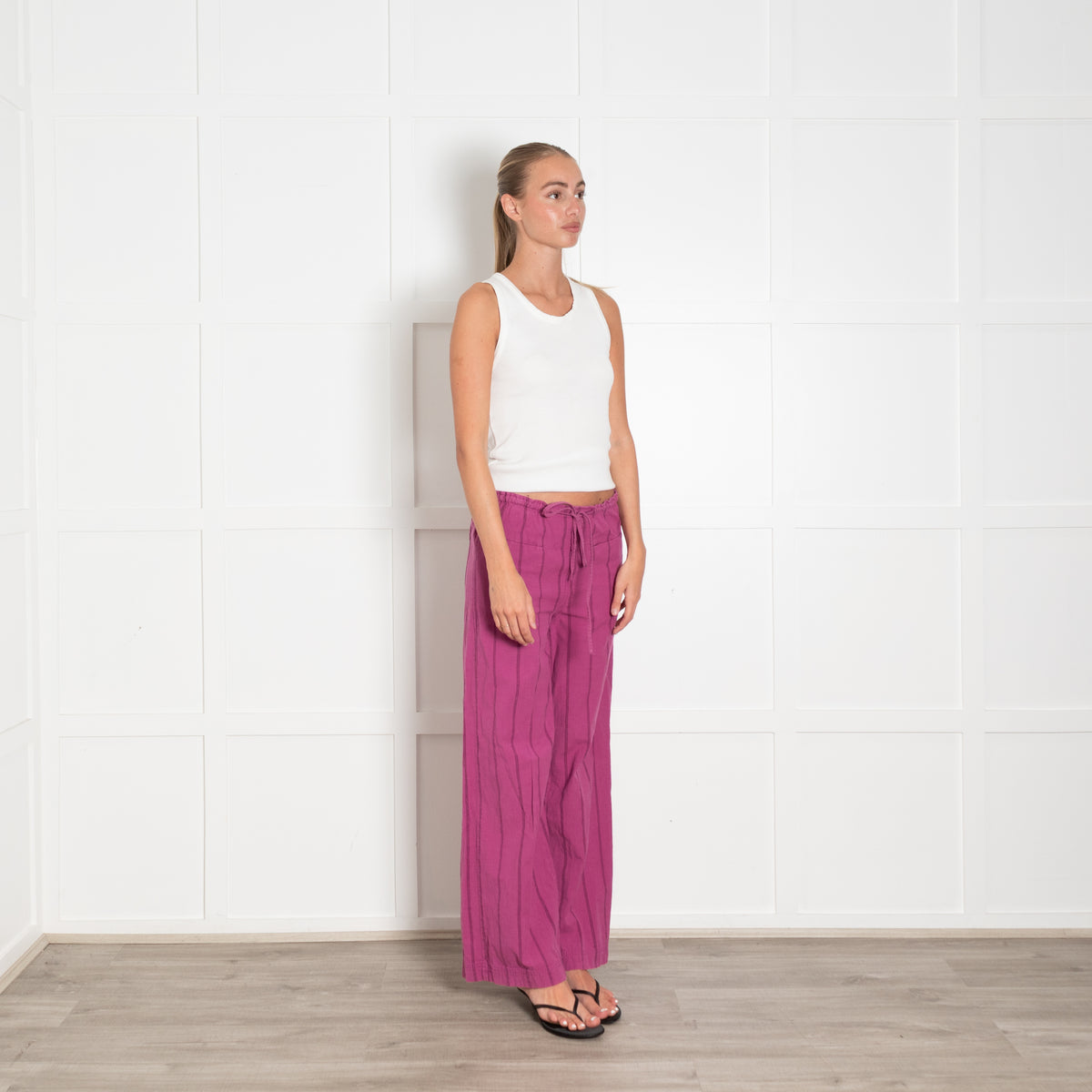 Free People Purple Cotton Trousers