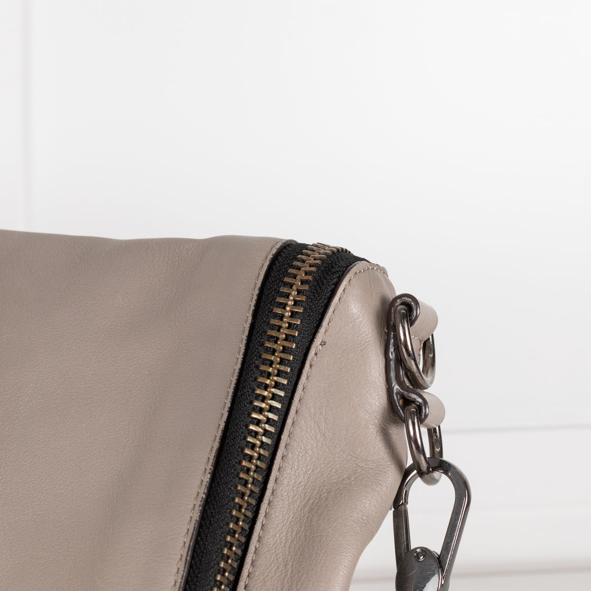 Anya Hindmarch Taupe Maxi Zip Crossbody Bag