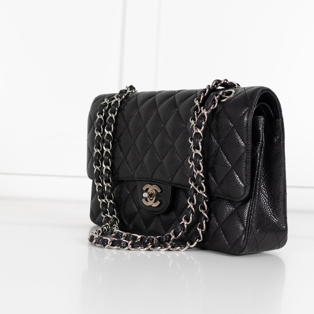 Chanel Black Caviar Medium Double Flap