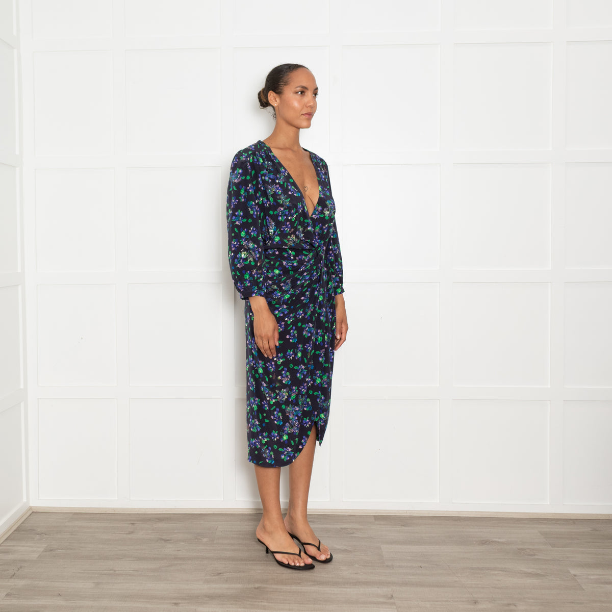 Zadig & Voltaire Preloved Blue and Green Dress with Crystals