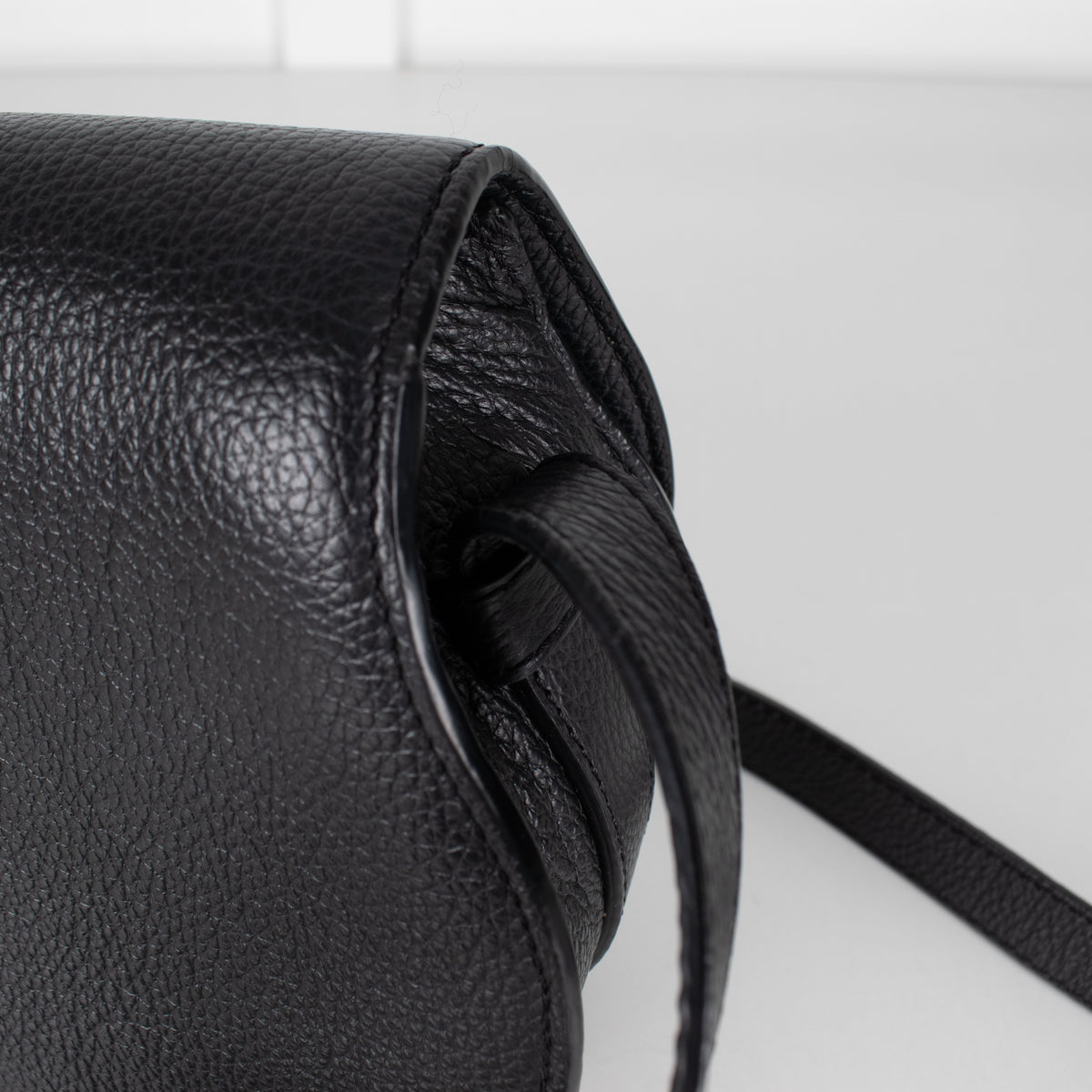 Chloe Black Leather Small Marcie Crossbody