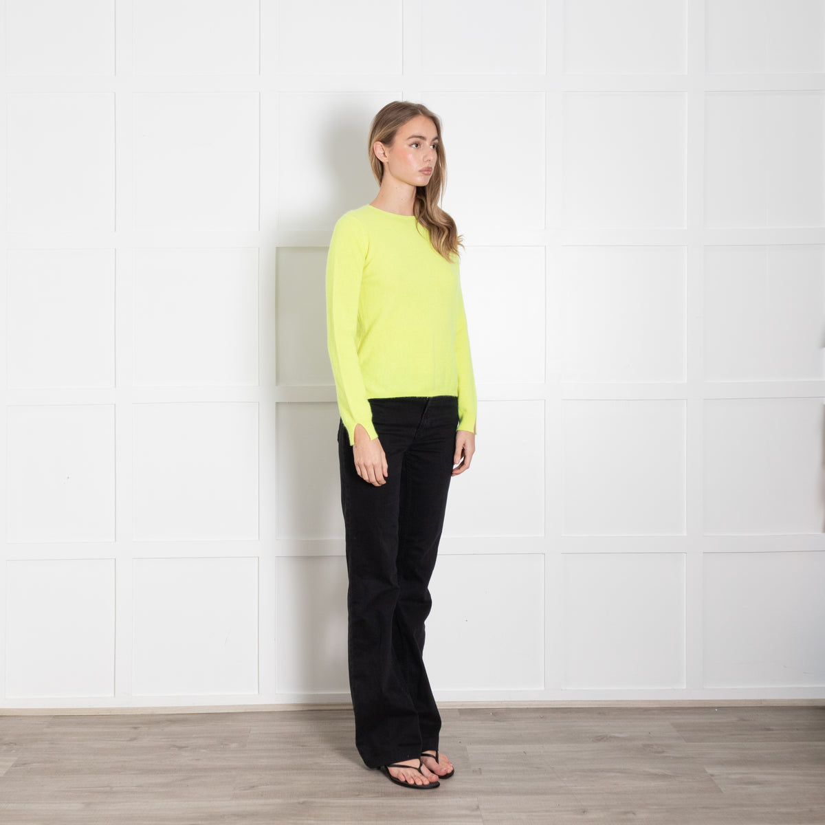 Notshy Neon Yellow  Cashmere Sweater