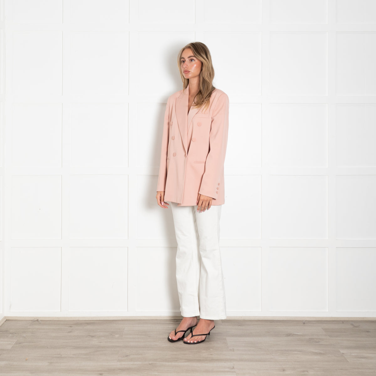 Pinko Blush Pink Double Breasted Blazer