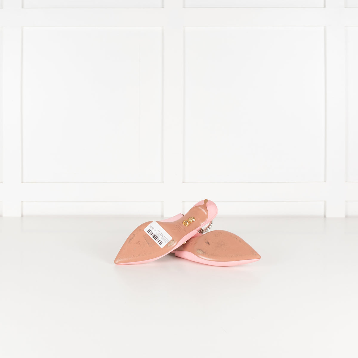 Aquazzura Portrait of a Lady Pink Crystal Slingback