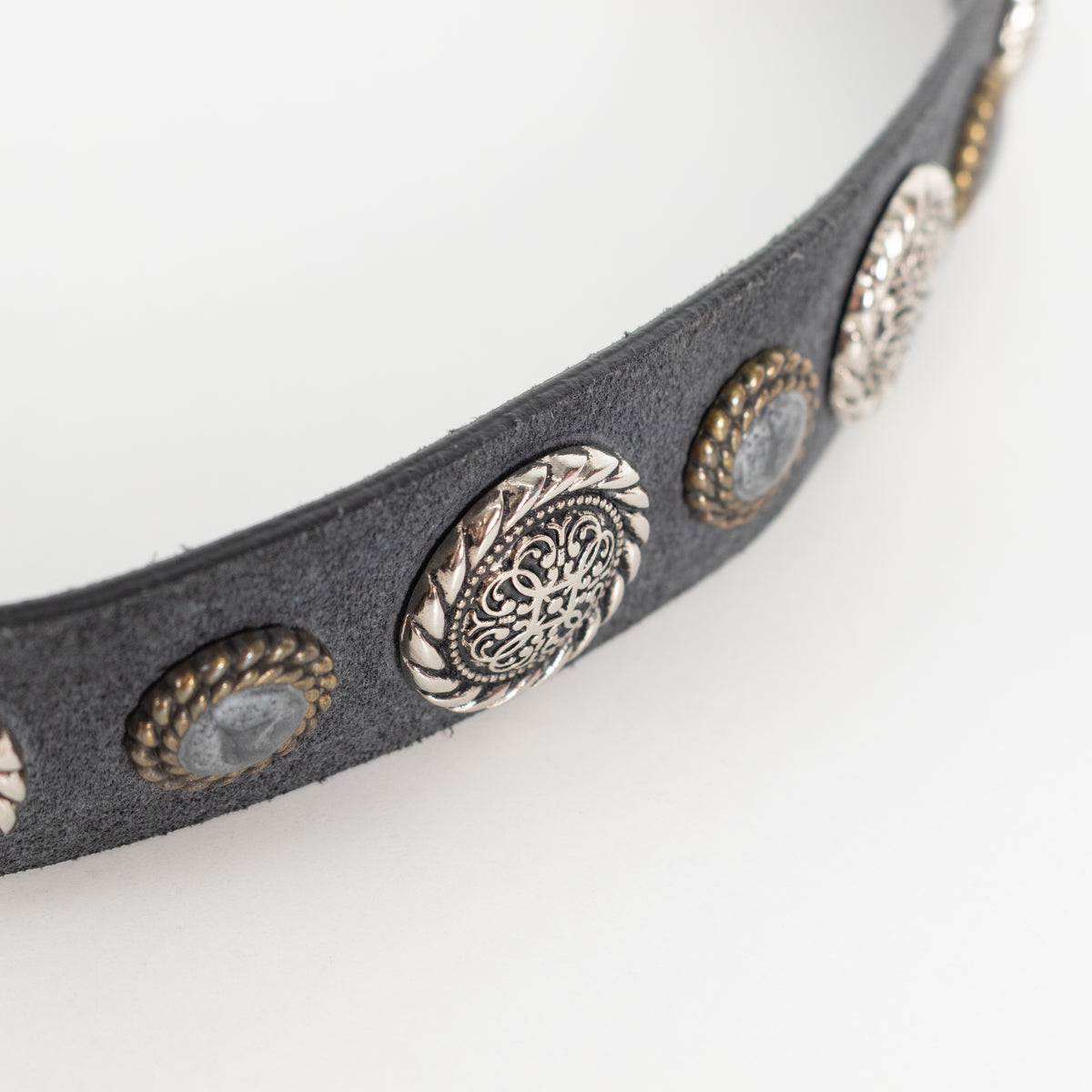 Nanni Grey Belt With Stones