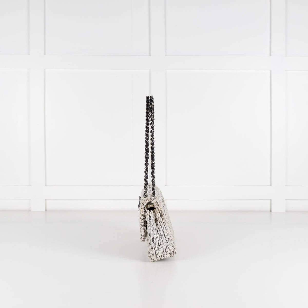 Chanel Grey 2.55 Tweed Garden Party Double Flap Bag