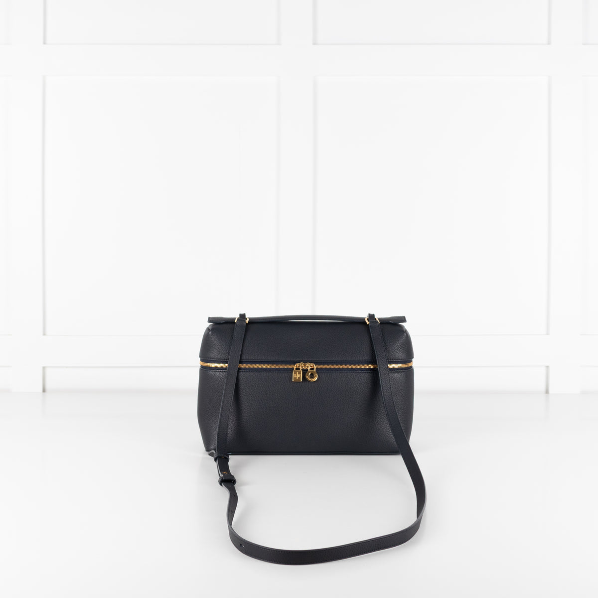Loro Piana Navy Grained Calfskin Extra Pocket L27 Bag