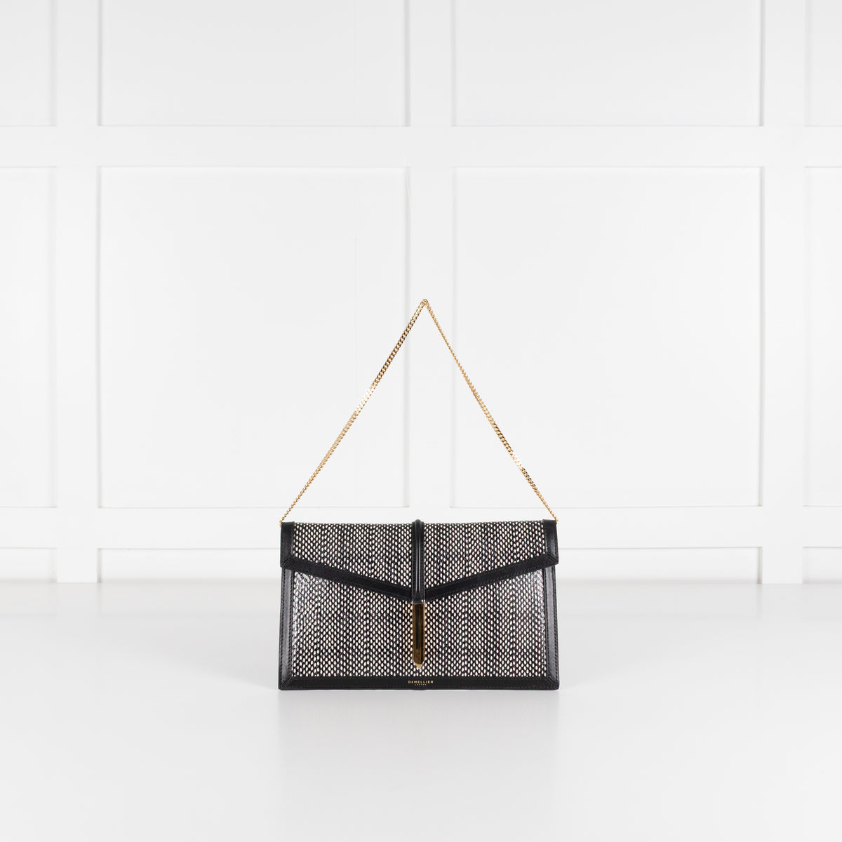 DeMellier Tokyo Embossed Black and White Clutch