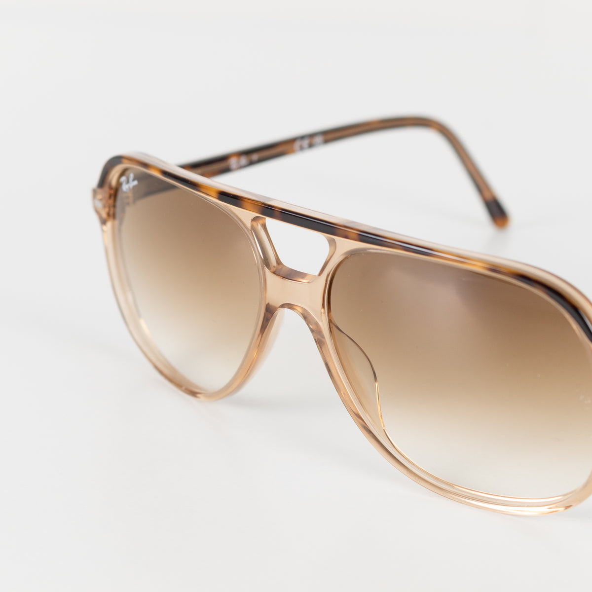 Ray-Ban Brown Havana Acetate Square Frame Bill Sunglasses