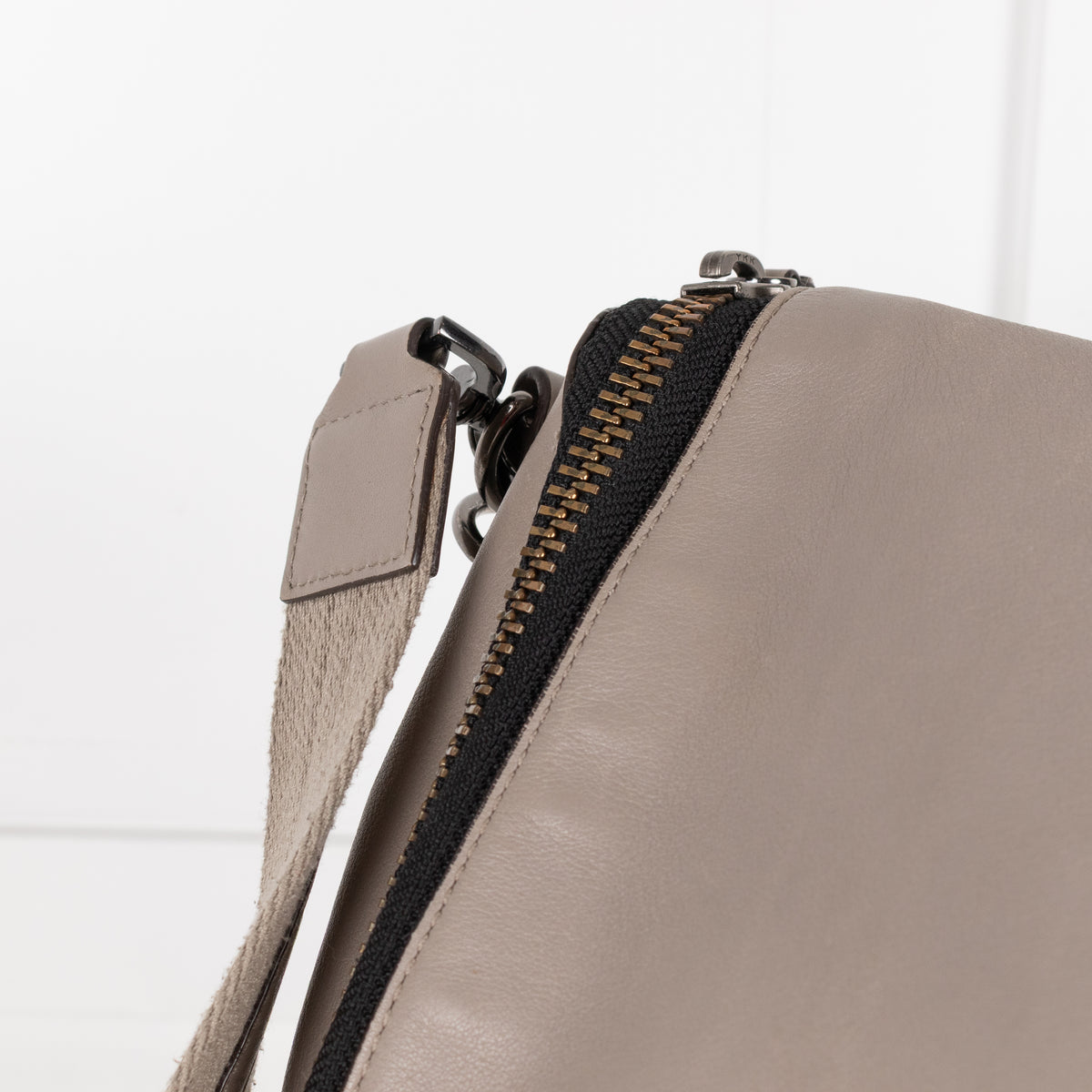 Anya Hindmarch Taupe Maxi Zip Crossbody Bag