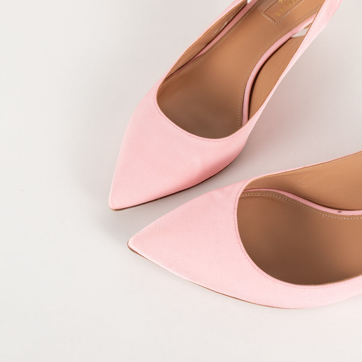 Aquazzura Portrait of a Lady Pink Crystal Slingback