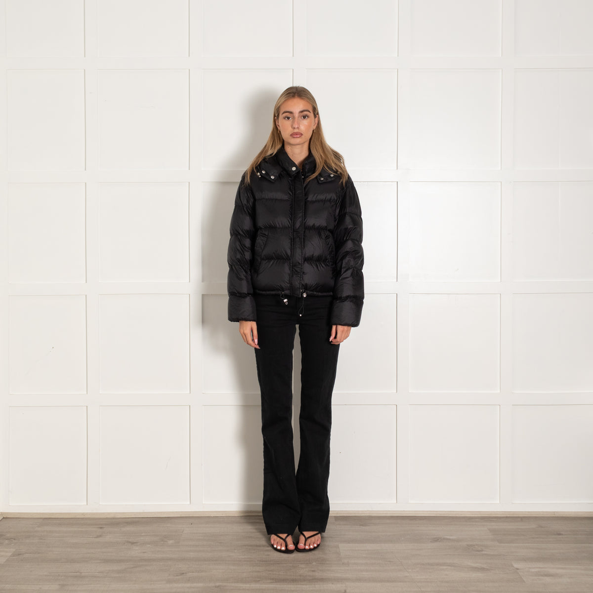 Claudie Pierlot Black Quilted Short Puffer Jacket