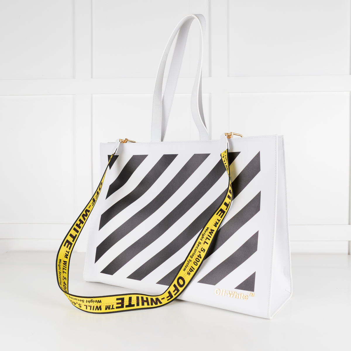 Off White Diag Hybrid White Large Shopper