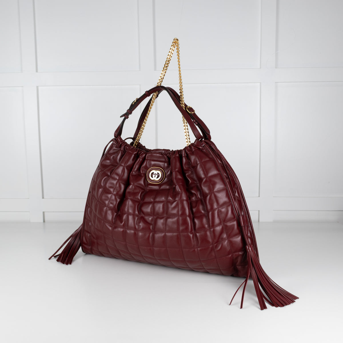 Gucci Burgundy Large Deco Tote