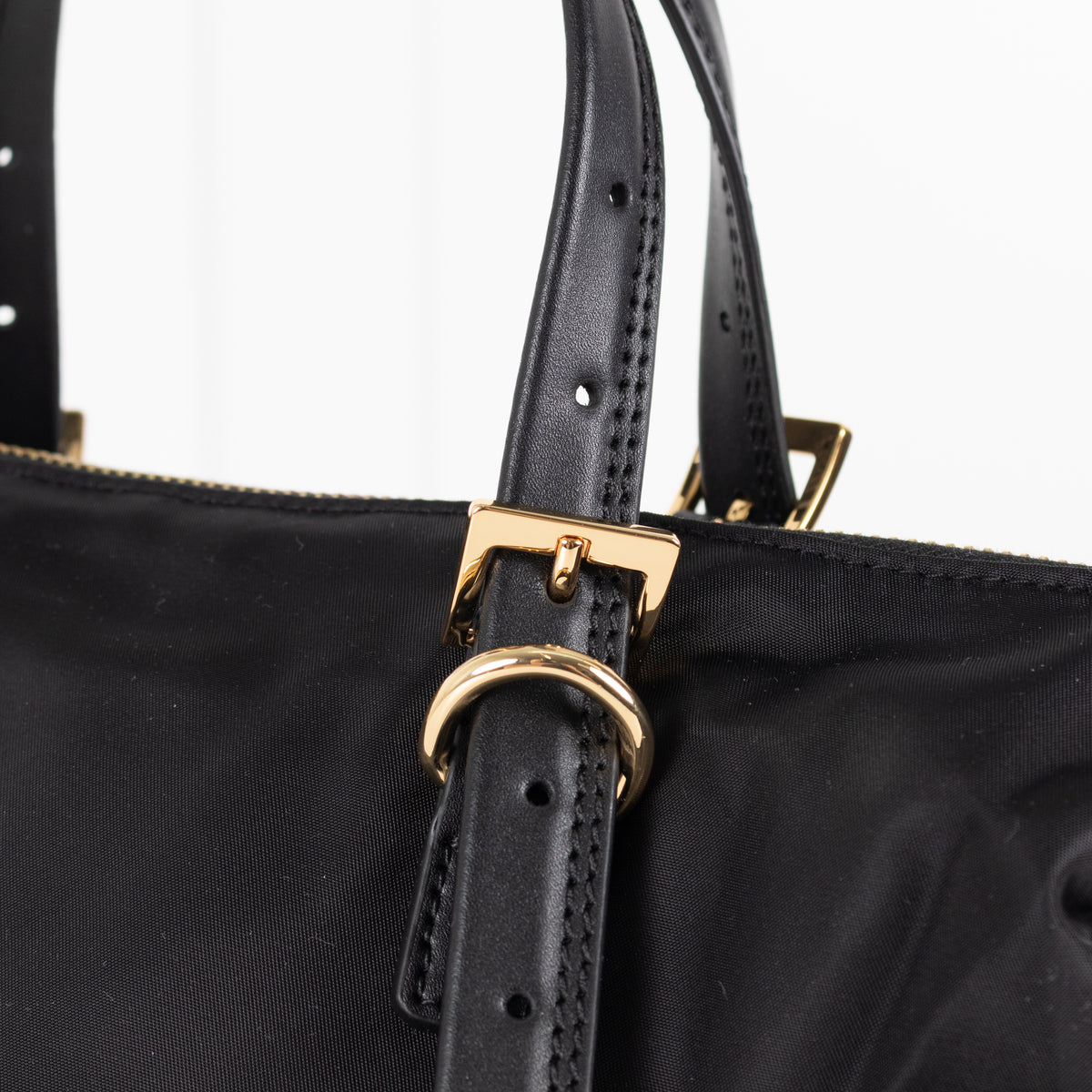 Bimba Y Lola Black Nylon Gold Hardware Crossbody Bag