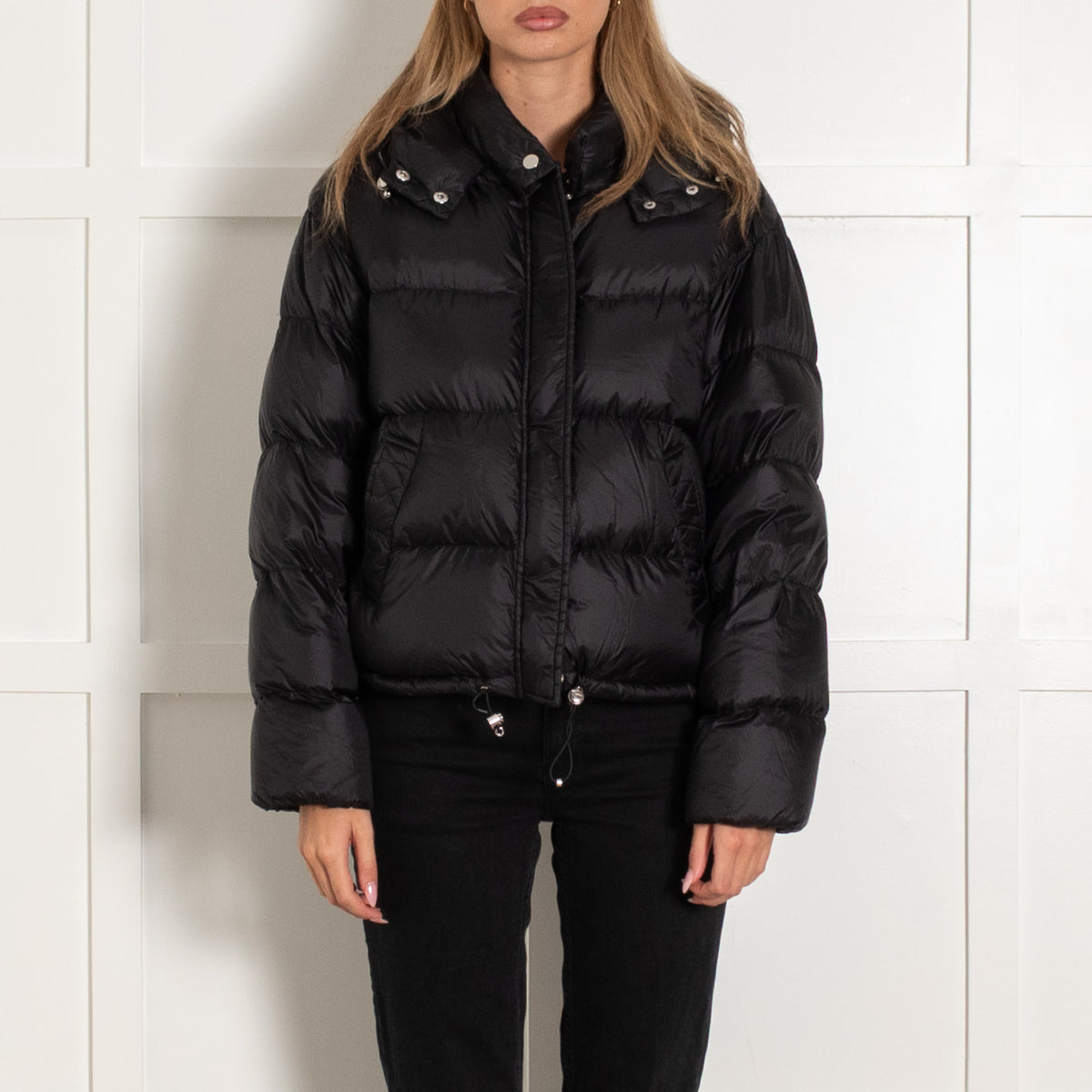 Claudie Pierlot Black Quilted Short Puffer Jacket