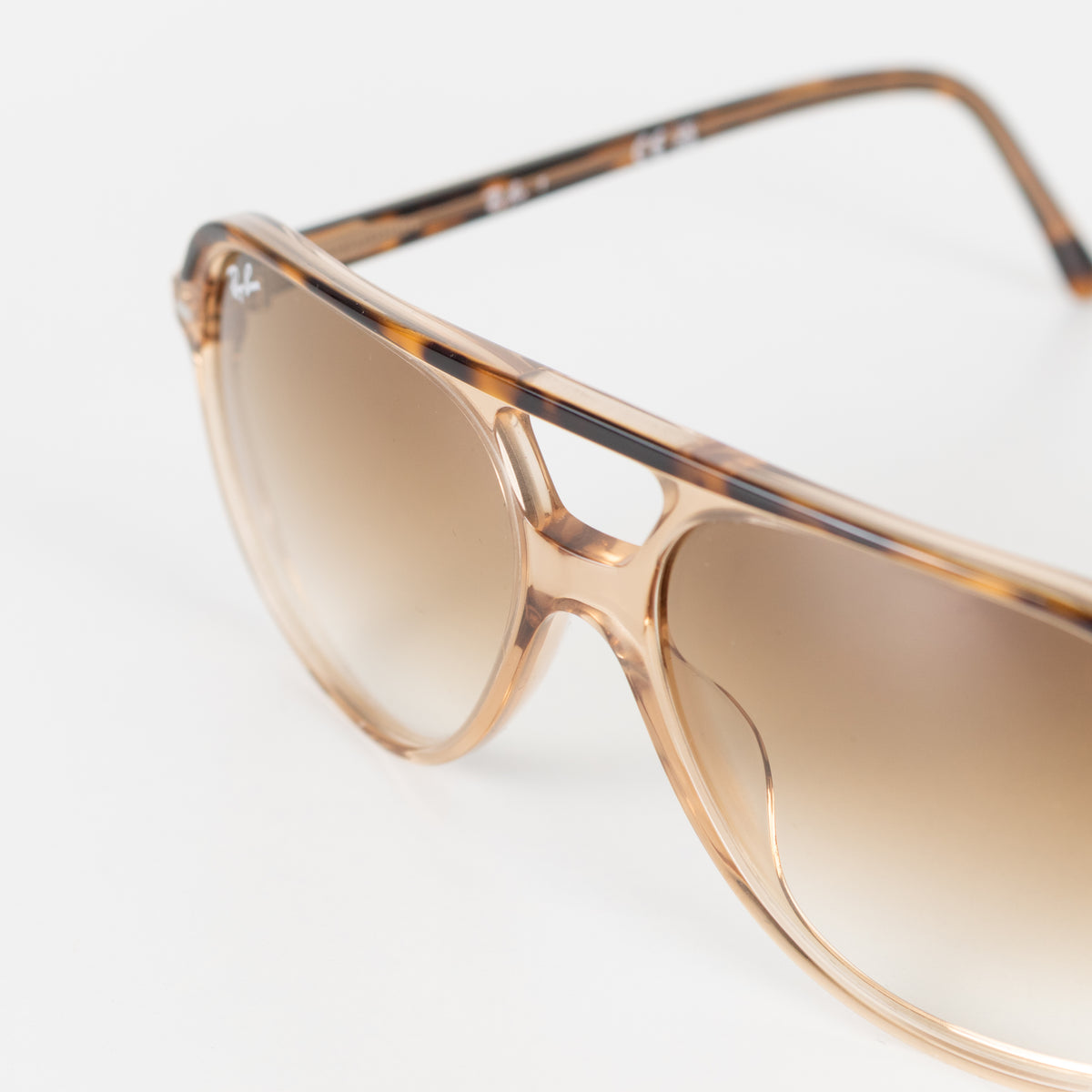 Ray-Ban Brown Havana Acetate Square Frame Bill Sunglasses