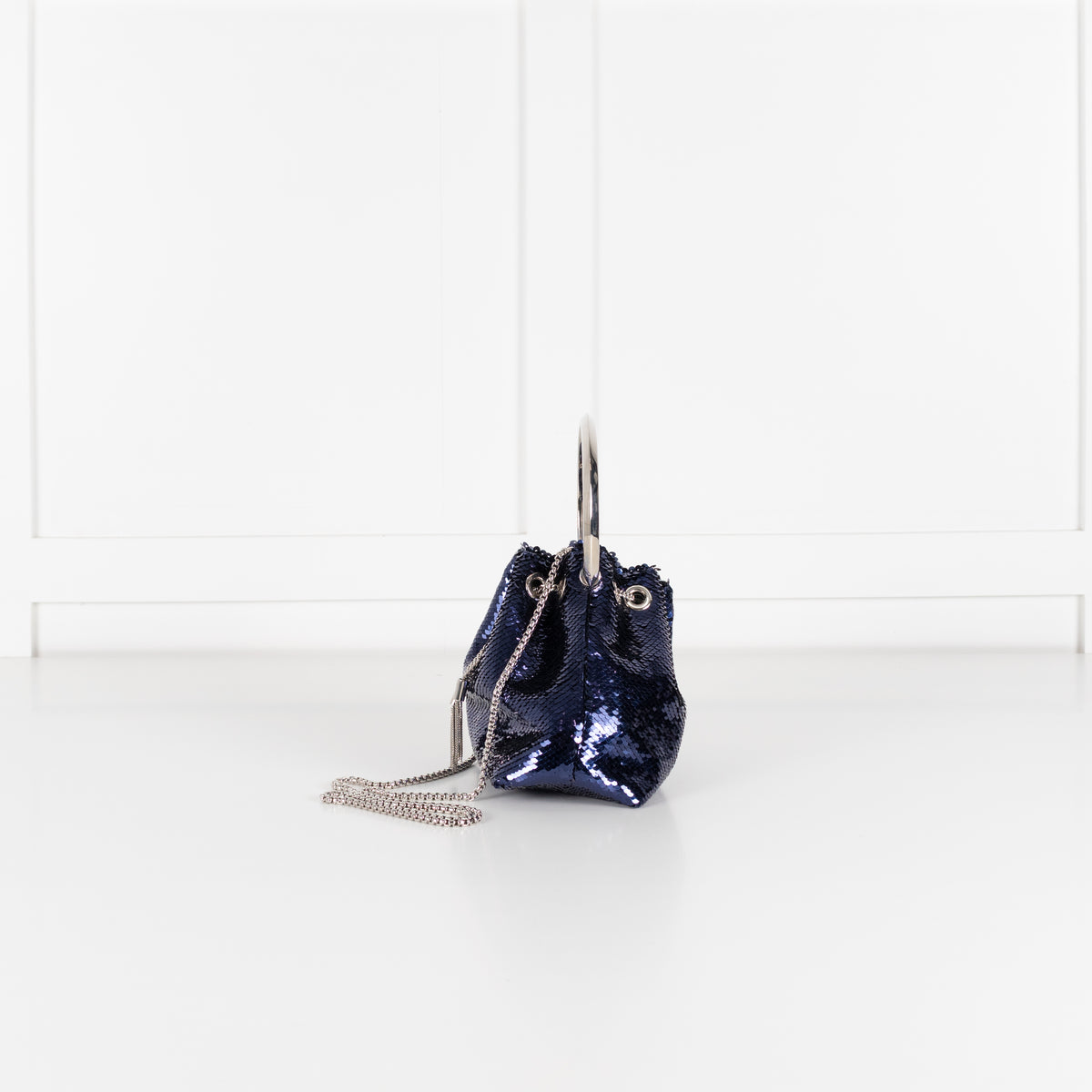 Jimmy Choo Blue Sequin Bon Bon Bag