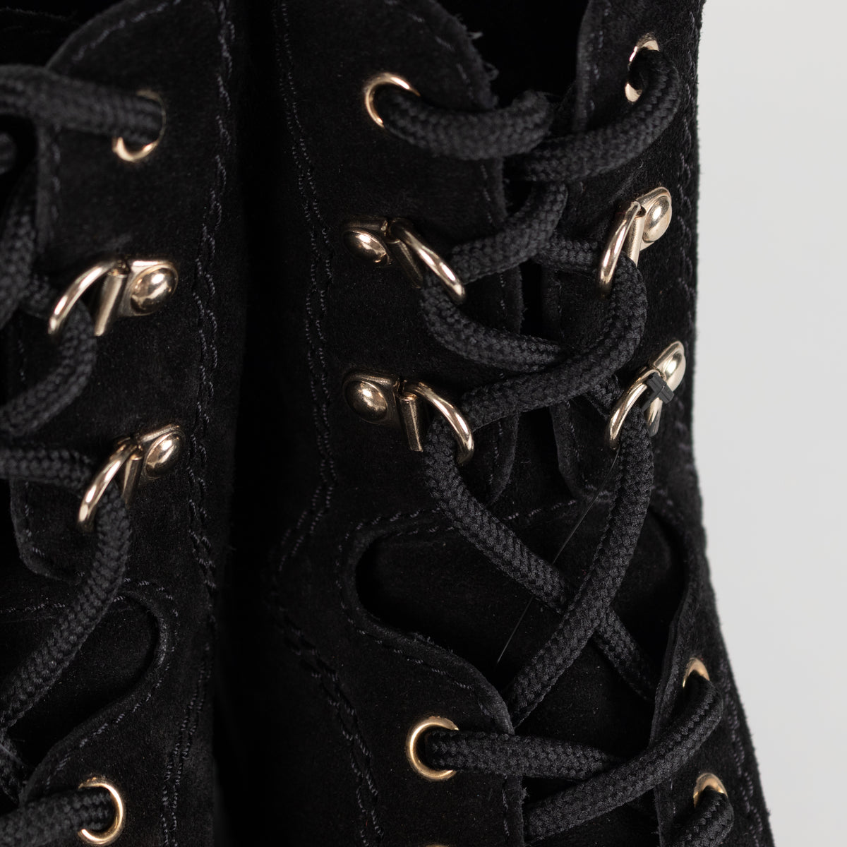 Tod's Black Suede Platform Lace Up Ankle Boots