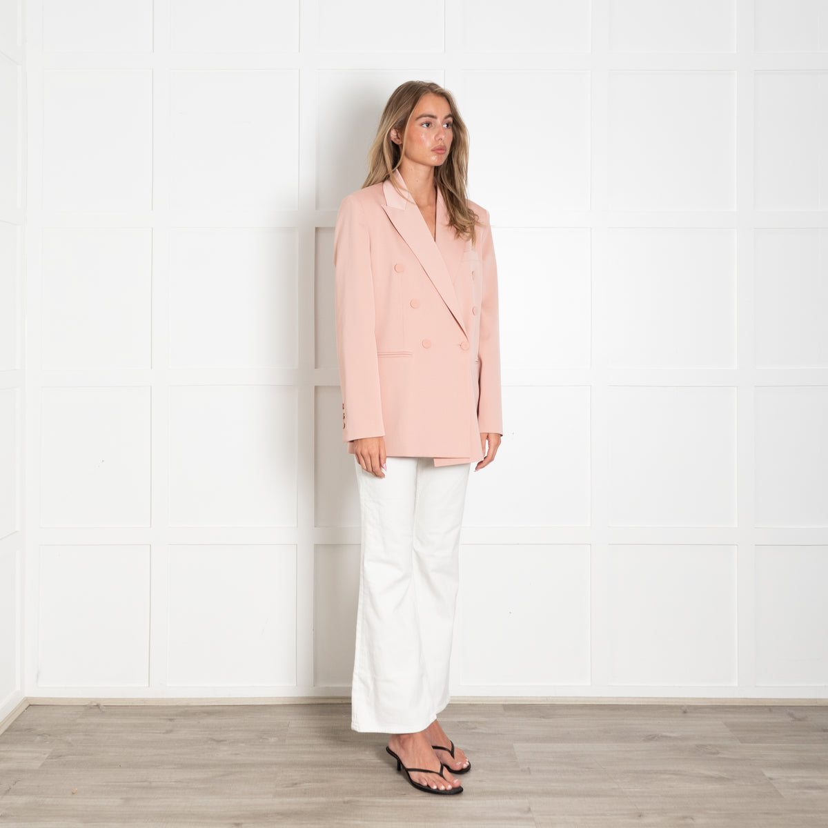 Pinko Blush Pink Double Breasted Blazer