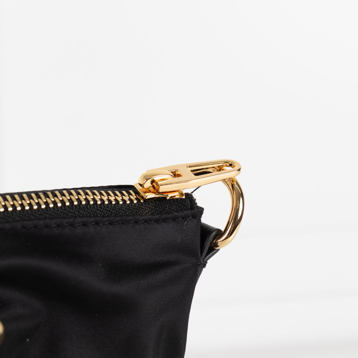 Bimba Y Lola Black Nylon Gold Hardware Crossbody Bag