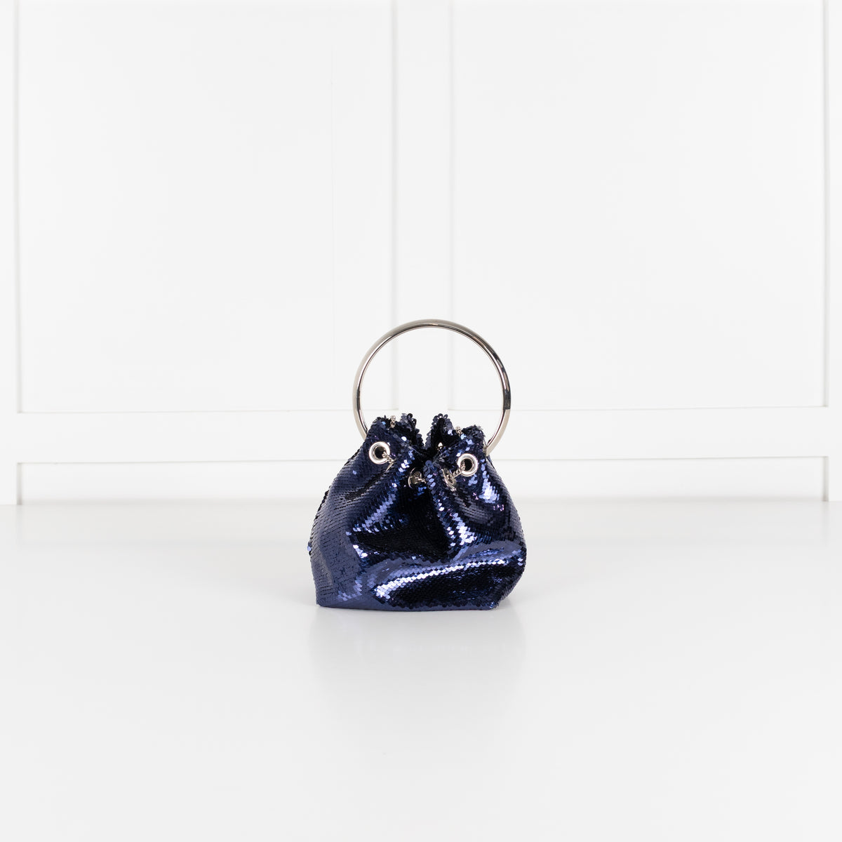 Jimmy Choo Blue Sequin Bon Bon Bag