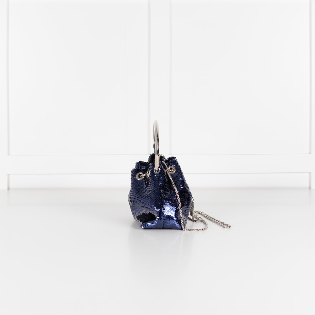 Jimmy Choo Blue Sequin Bon Bon Bag