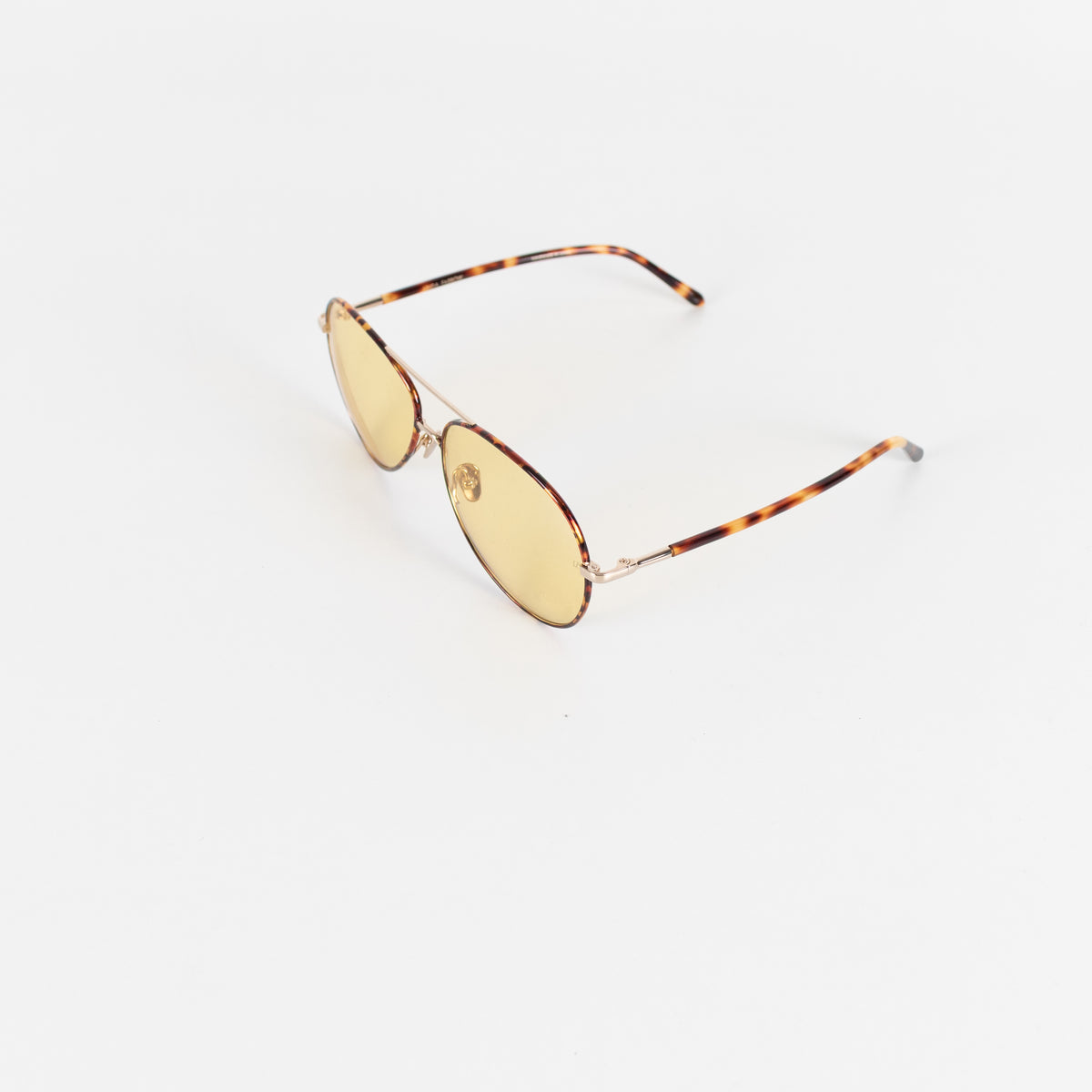 Linda Farrow Tortoiseshell  Aviator with Green Lens
