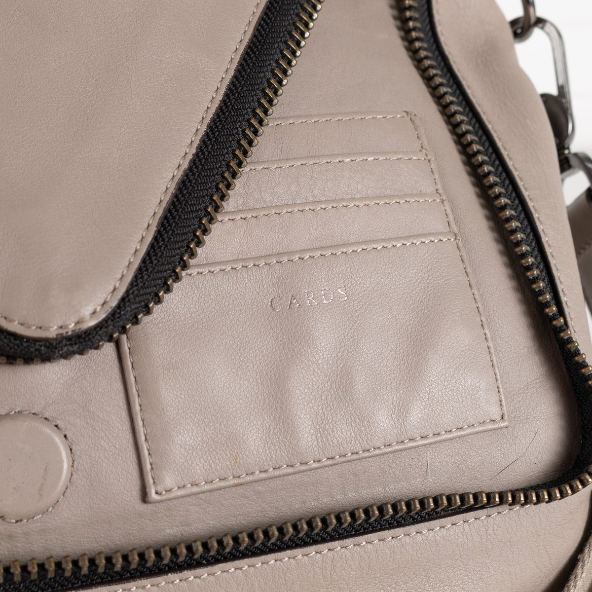 Anya Hindmarch Taupe Maxi Zip Crossbody Bag