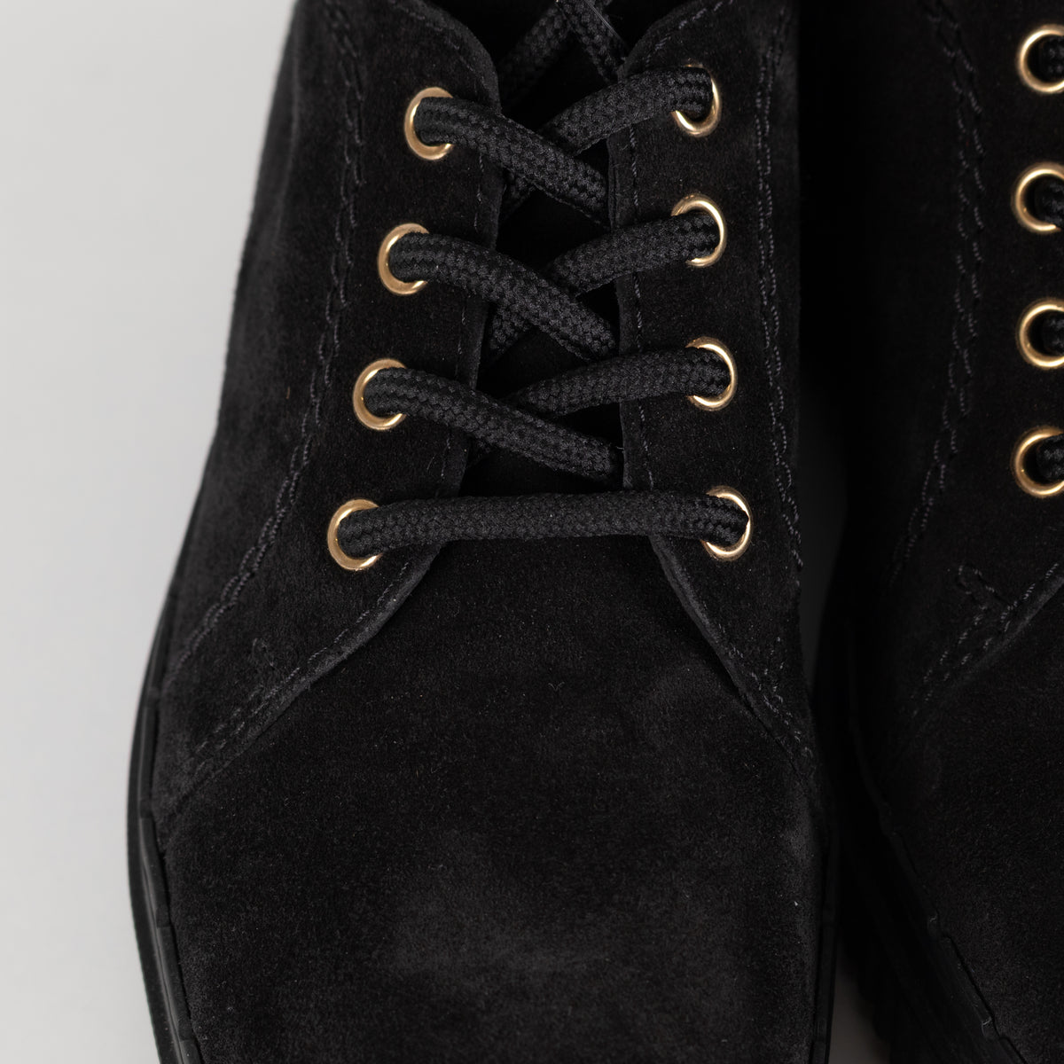 Tod's Black Suede Platform Lace Up Ankle Boots
