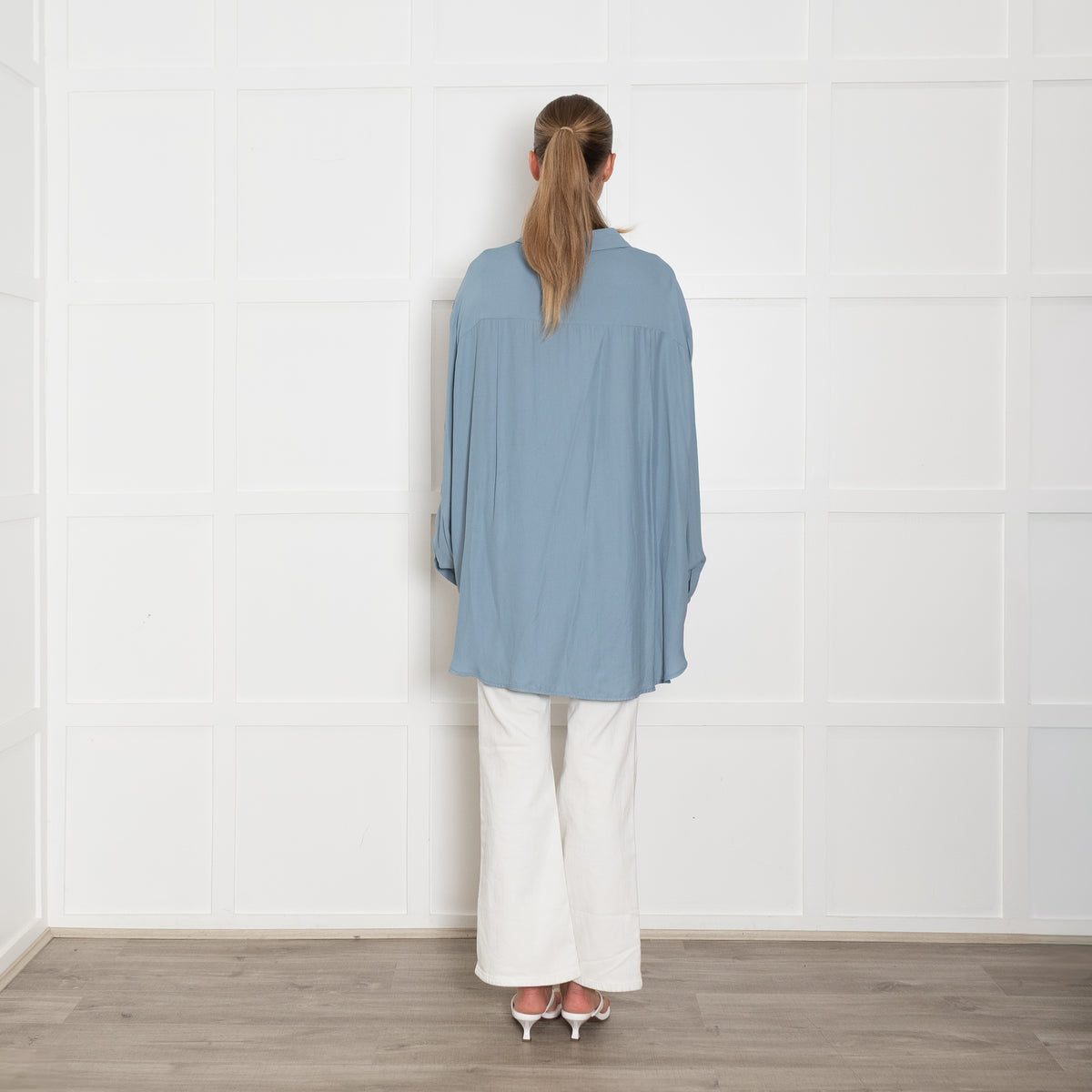 Raey Light Blue Viscose Mensey Shirt