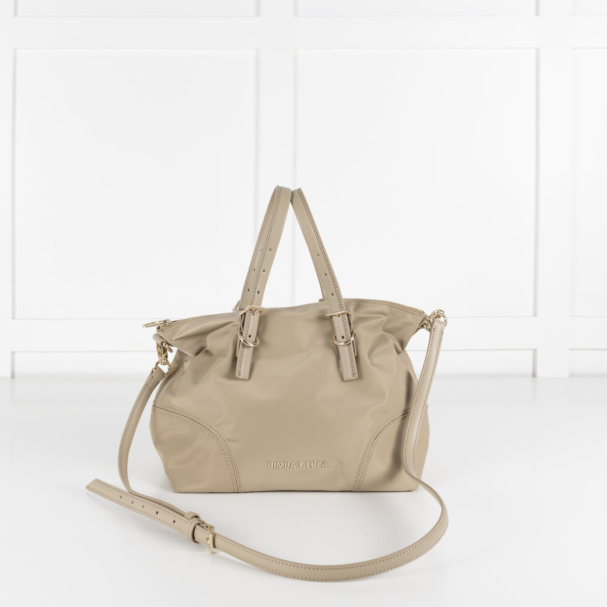 Bimba Y Lola Sage Green Nylon Crossbody Bag