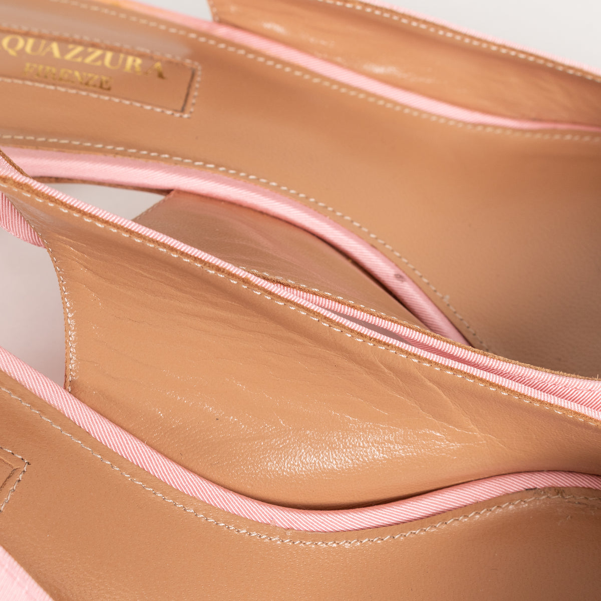 Aquazzura Portrait of a Lady Pink Crystal Slingback