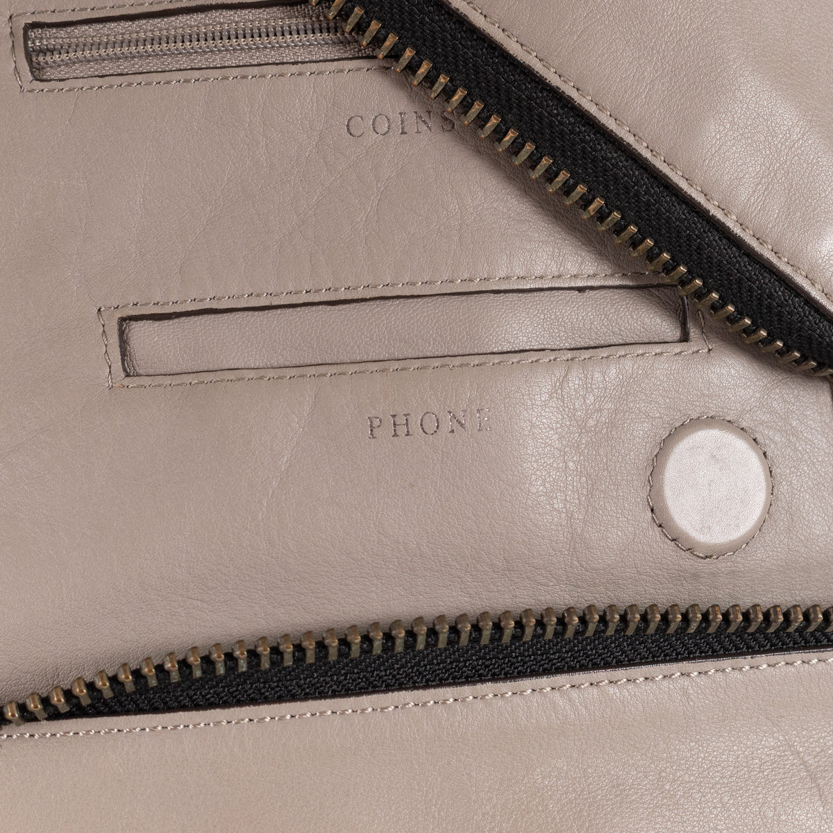 Anya Hindmarch Taupe Maxi Zip Crossbody Bag