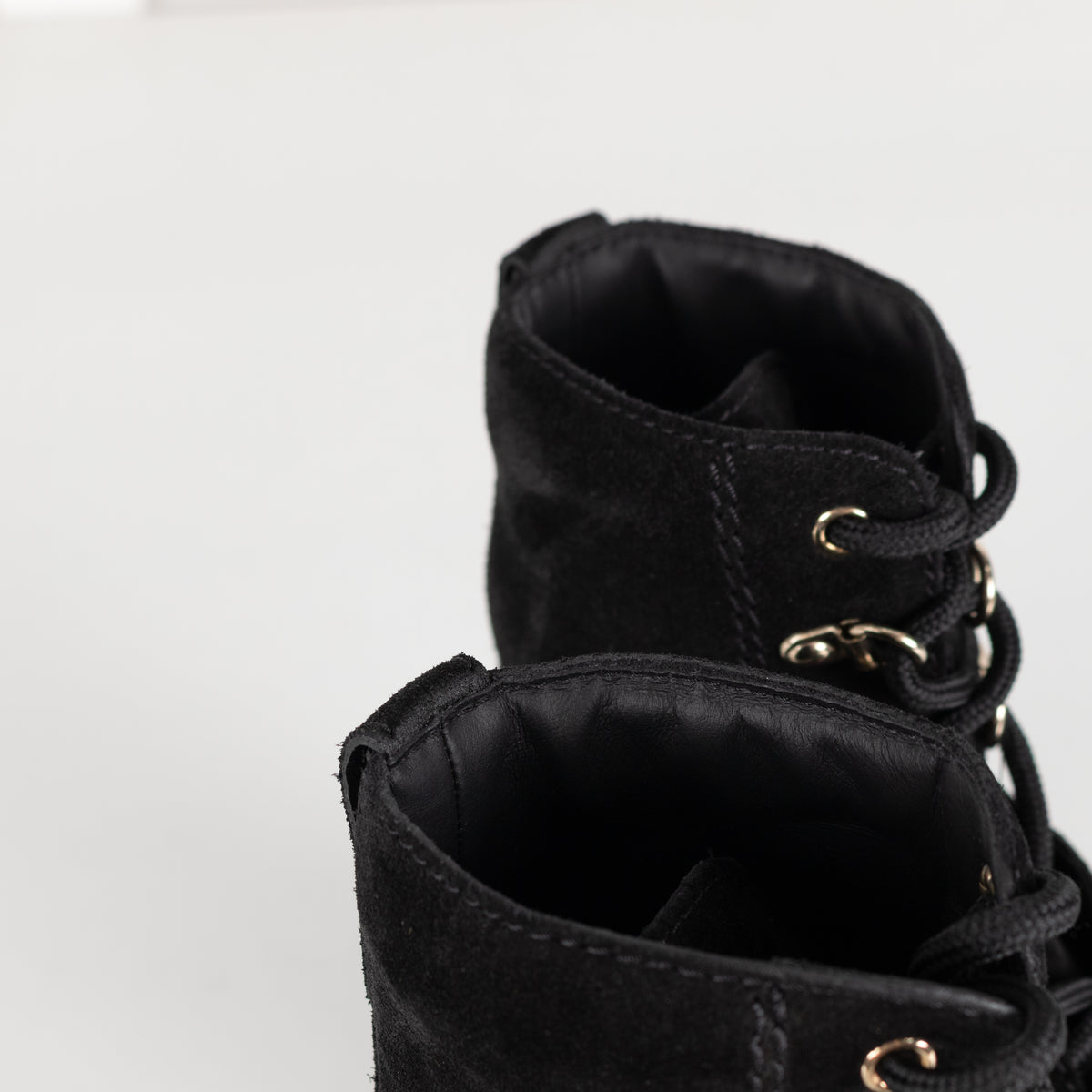 Tod's Black Suede Platform Lace Up Ankle Boots