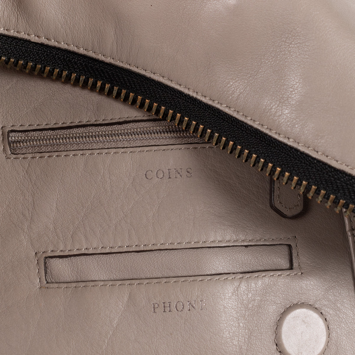 Anya Hindmarch Taupe Maxi Zip Crossbody Bag