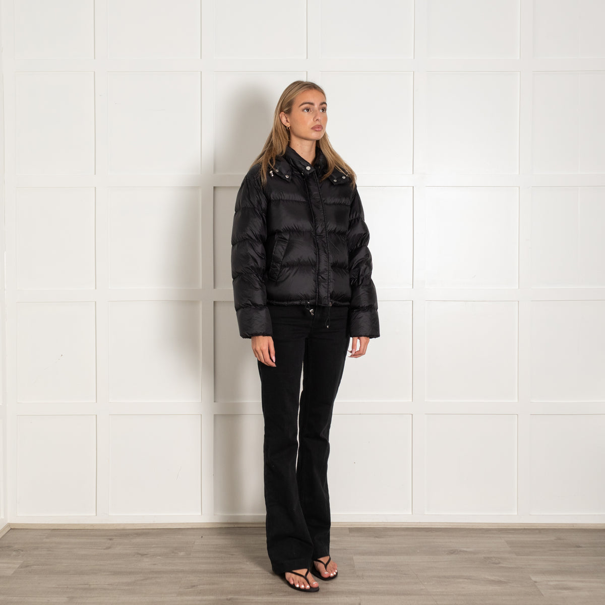 Claudie Pierlot Black Quilted Short Puffer Jacket