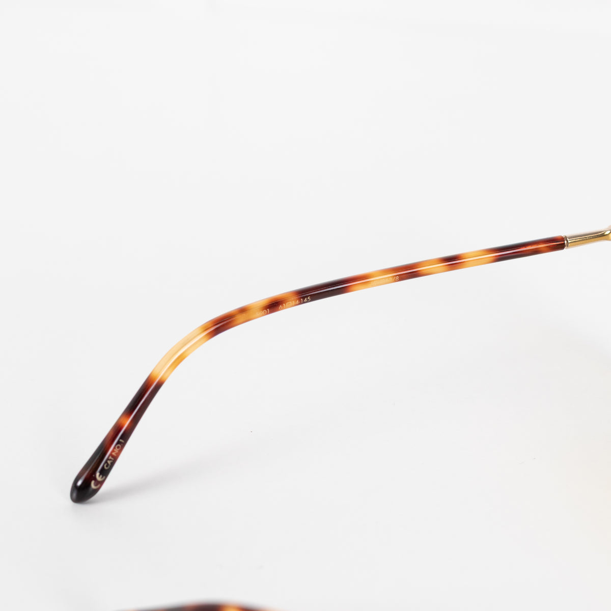 Linda Farrow Titanium Tortoise Shell Aviator with Green Lens