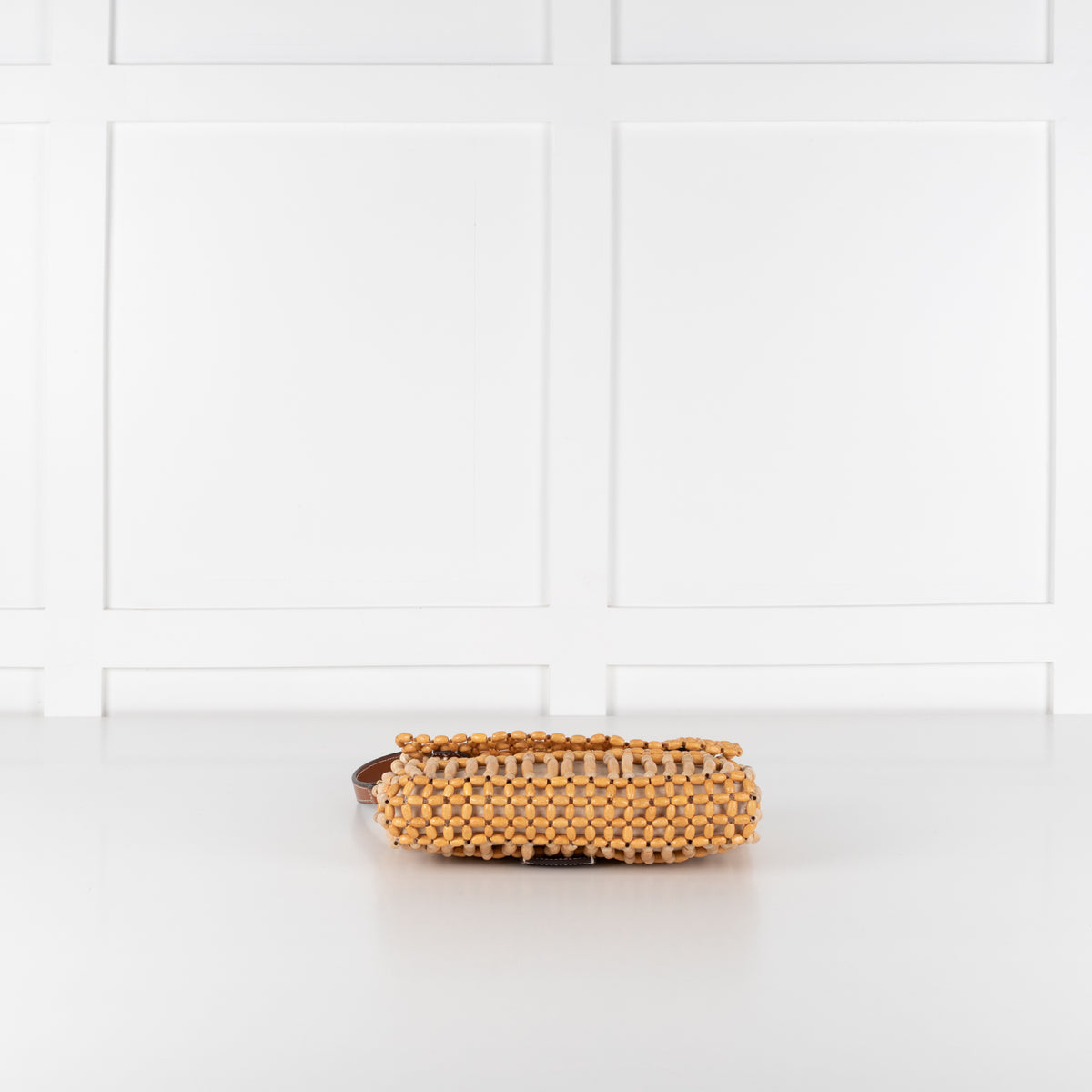 STAUD Timmy Wooden Bead Fold Over Shoulder Bag