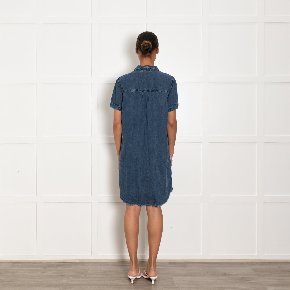 Rails Blue Raw Edge Denim Tunic Dress