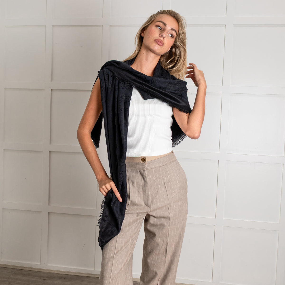 Mulberry Black Tree Scarf