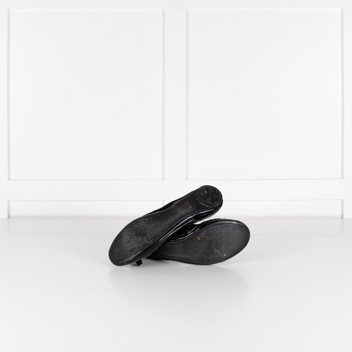 Tory Burch Black Patent Bow Flat Pumps