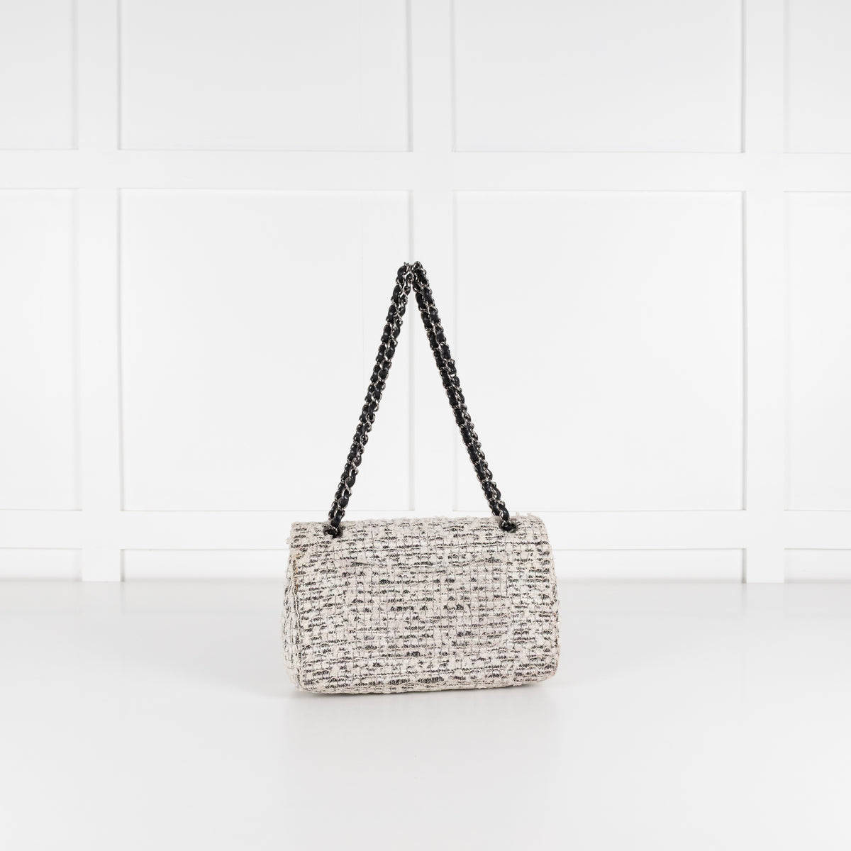 Chanel Grey 2.55 Tweed Garden Party Double Flap Bag