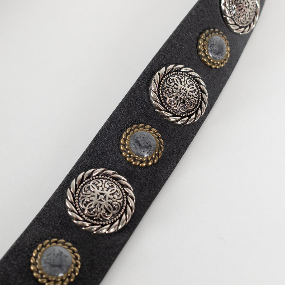 Nanni Grey Belt With Stones