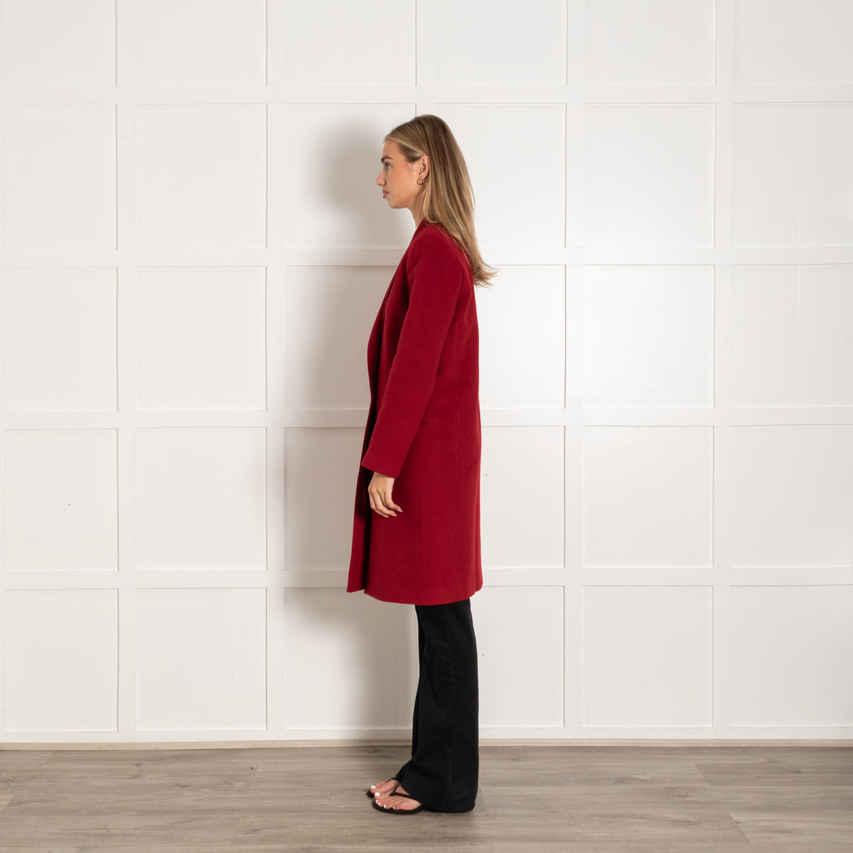Claudie Pierlot Red Wool Blend Coat