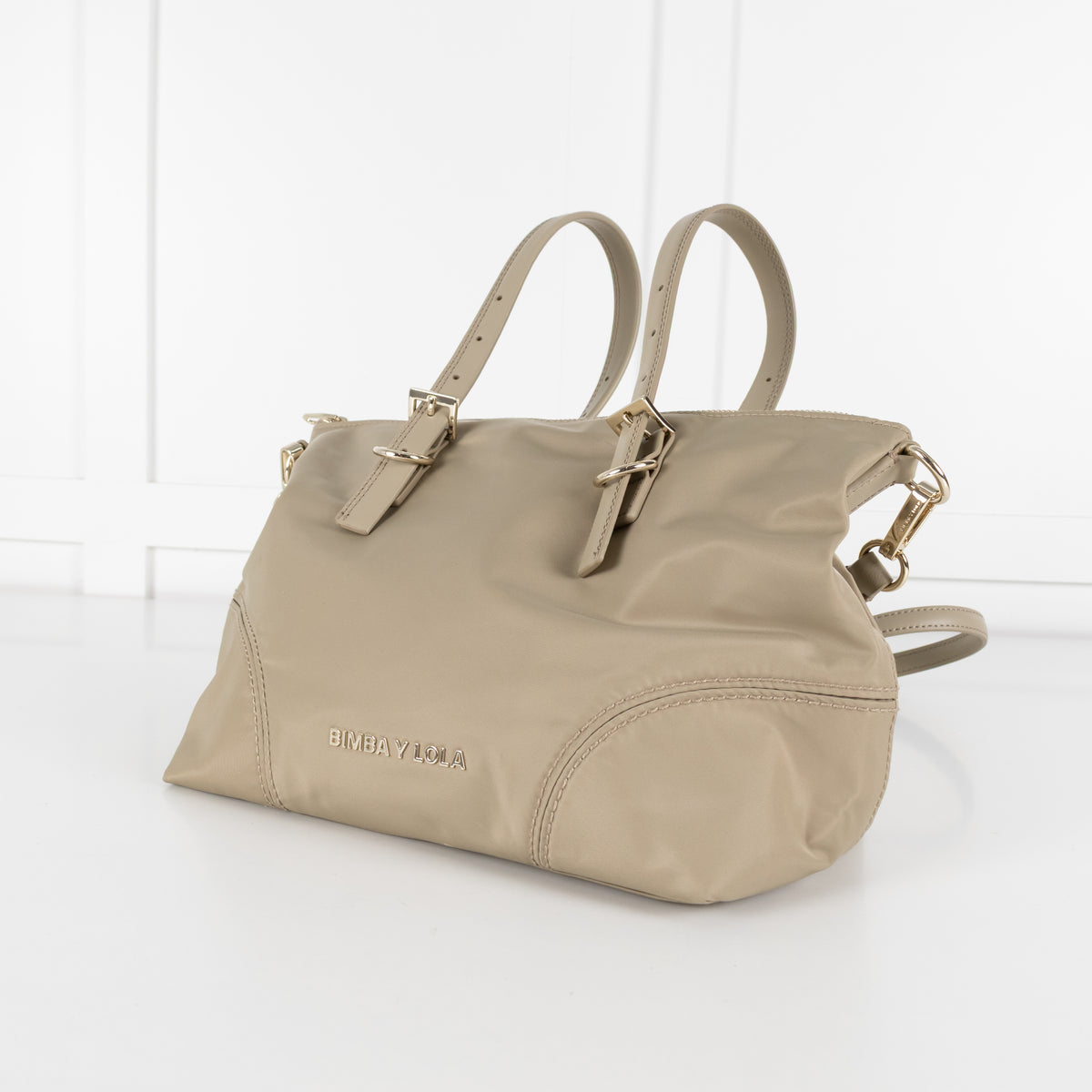 Bimba Y Lola Sage Green Nylon Crossbody Bag