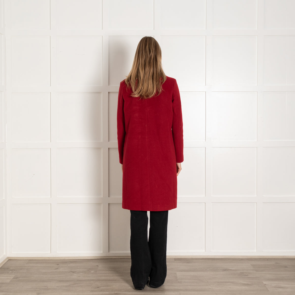 Claudie Pierlot Red Wool Blend Coat