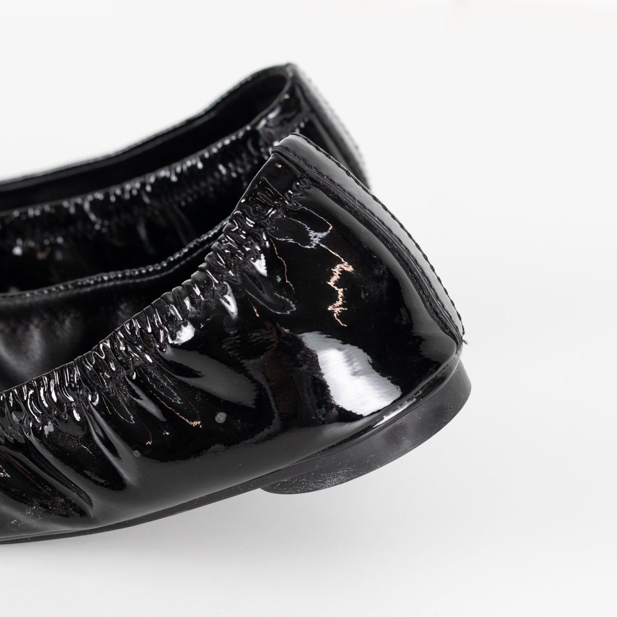 Tory Burch Black Patent Bow Flat Pumps